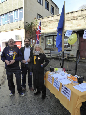 Exit From Brexit Stall in Tavistock February 2018