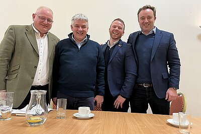 From left: Ian Roome (North Devon), Phil Hutty, Ben Maguire (North Cornwall), Danny Chambers (Winchester)