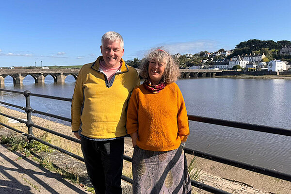 New Bideford Town councillor Sue Smith with Lib Dem Parliamentary Spokesperson Phil Hutty